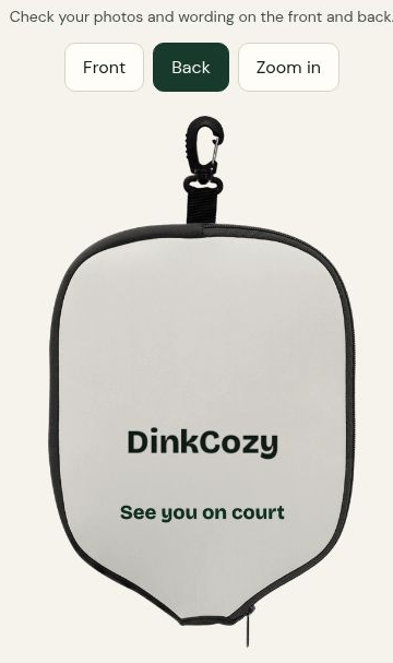 Back design preview showing the same wordmark with See you on court below it.